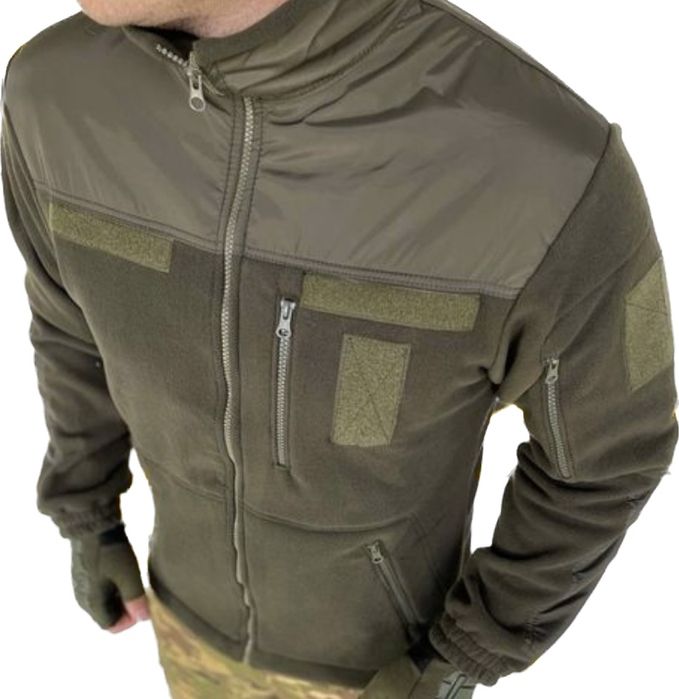 Фліска 330г/м олива(хакі), флісова кофта, флиска, флисовая хаки