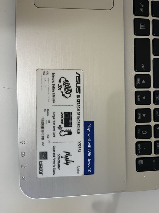 Laptop Asus - X555L - Core i5, 8 GB