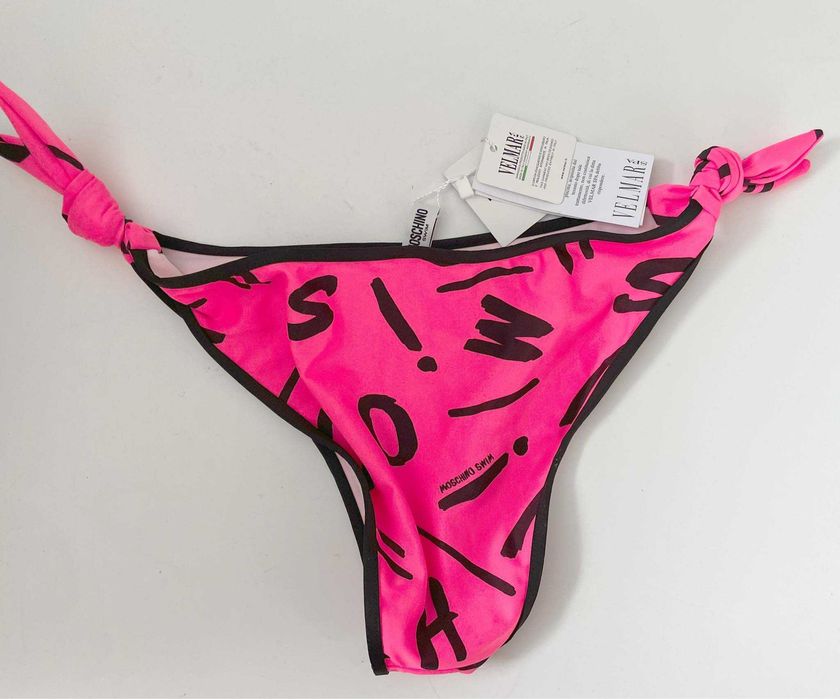 Moschino dół od  bikini figi  40 L różowe z logo
