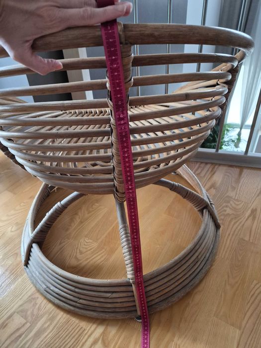 Fotel vintage bambusowo-rattanowy