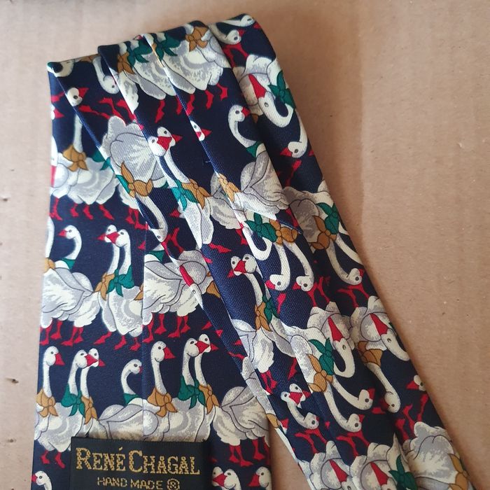 Krawat męski w gęsi Rene Chagal(k-9)