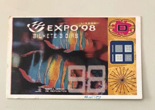 Bilhete original da Expo98
