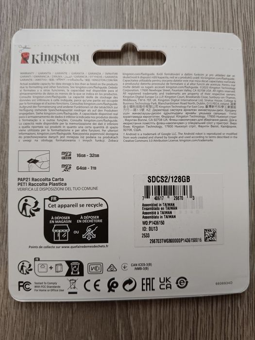 Karta pamięci Kingston Canvas Select Plus microSDXC 128GB + Adapter