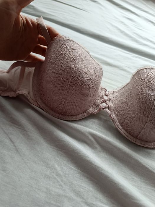 H&M 75C bardotka pudrowy róż