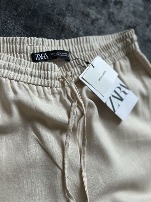 Штани з льону  Zara  2025