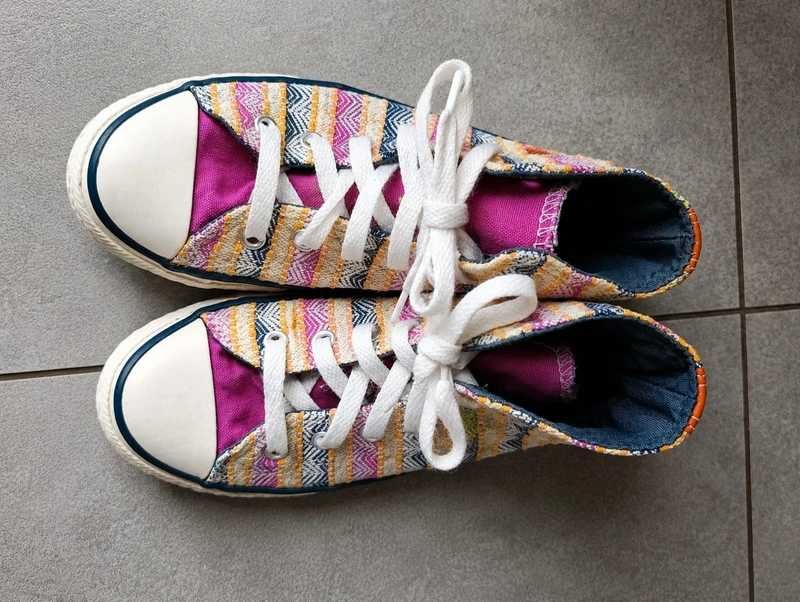 Converse All Star – kolorowe trampki za kostkę r.34
