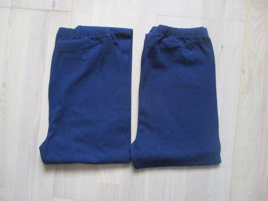 Legginsy getry leginsy długie bawełniane nowe 2 sztuki granatowe S/M