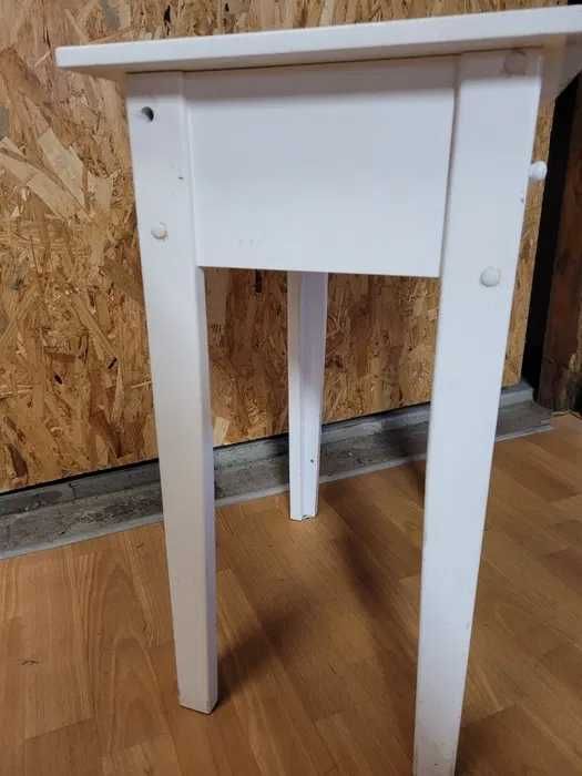 Konsolka biała z szufladą stolik nocny