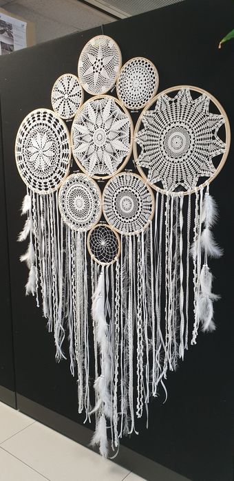 Dreamcatcher - Caça Sonhos - Filtro de Sonhos - Artesanato em crochet