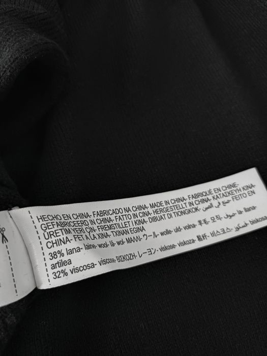 Massimo Dutti wełniany golf oversize czarny sweter z golfem wełna wiskoza kaszmir