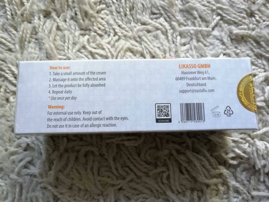Maść ortopedyczna na kolana i stawy SustaFix z Niemiec