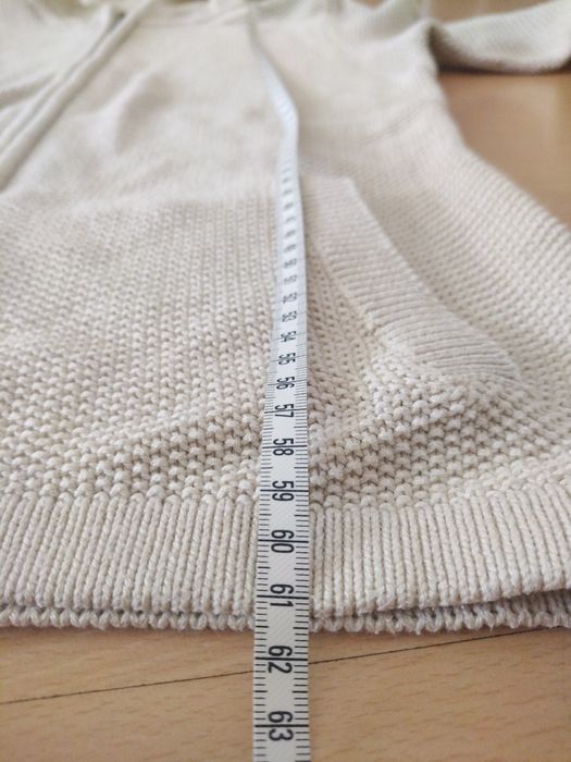 Bluza sweter na zamek kremowa L