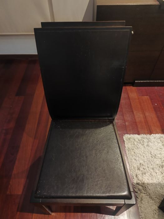 8 cadeiras madeira maciça cor wengue