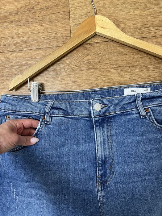 18 розмір джинси мом укорочені mom висока посадка тягнуться