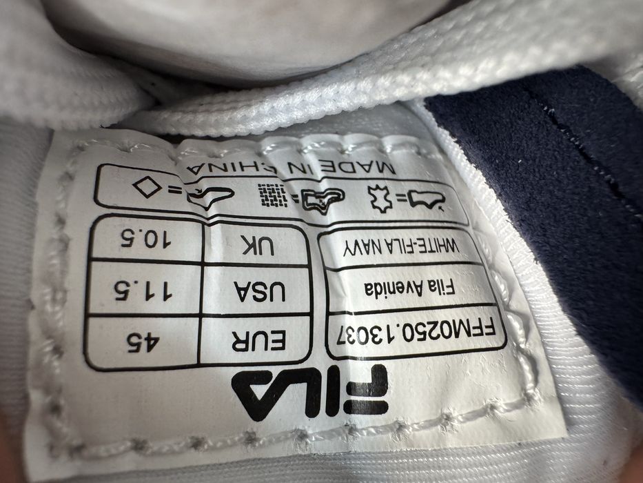 Fila Avenida  Klasyczne Buty Męskie Skórzane Białe 45