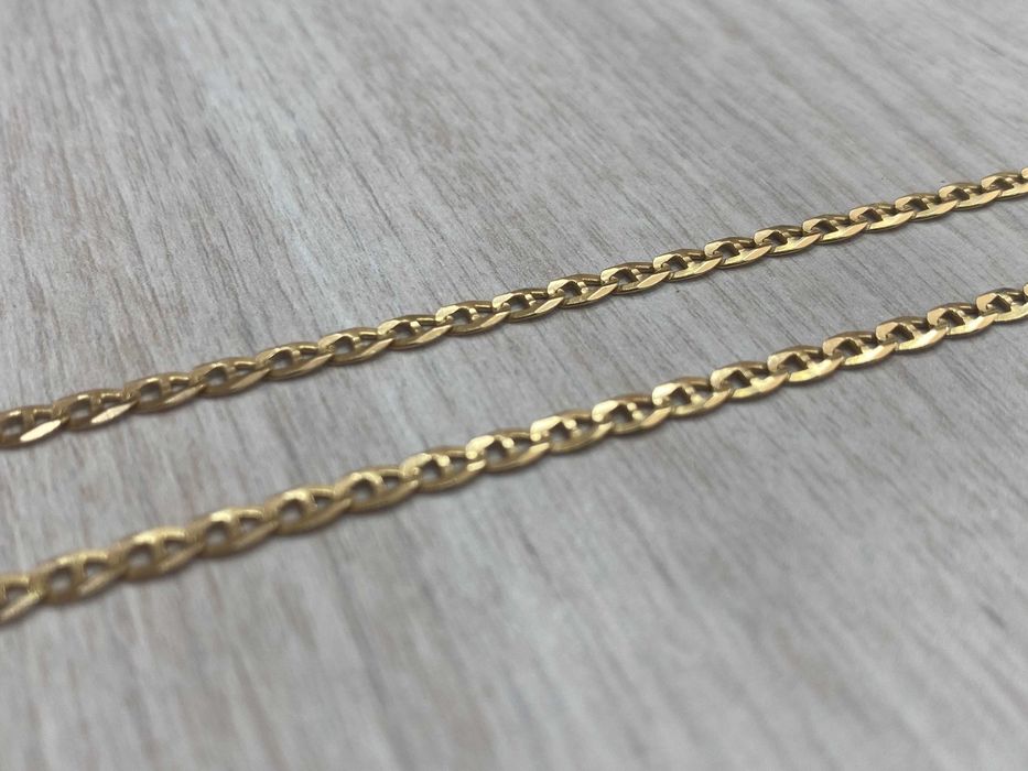 Elegancki łańcuszek ze złota 585, klasyczny ankier, 14 karatów W 9,30 G