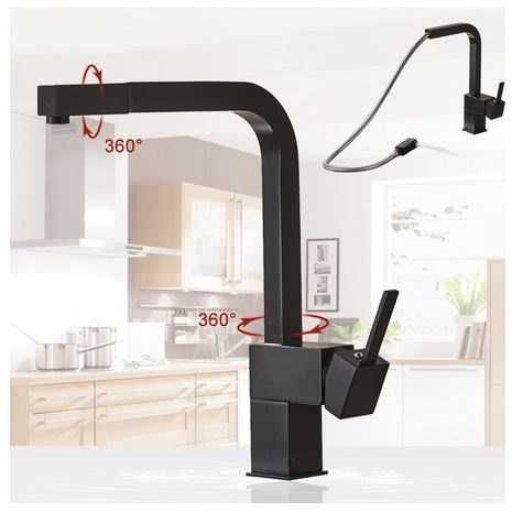 Bateria trójdrożna wylewka L2 czarna mat