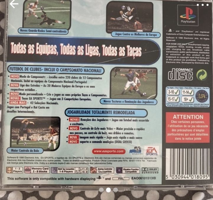 Jogo PlayStation Fifa 99