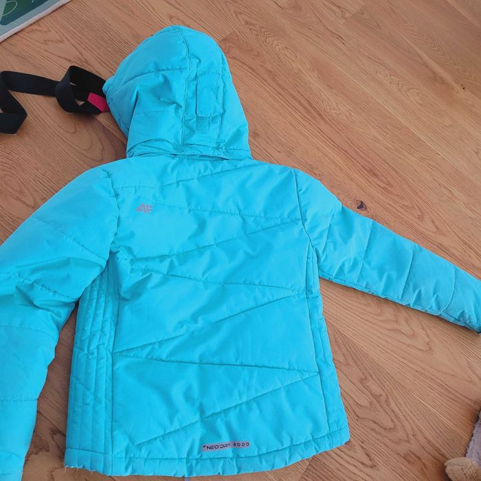 Kurtka 4f narty narciarska 128 turkus