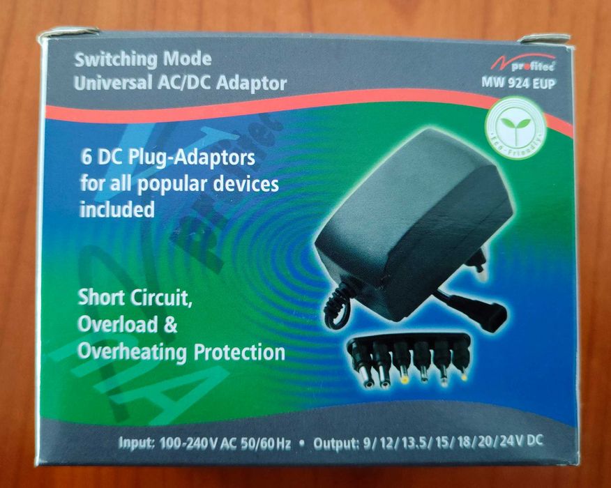 fonte alimentação 9V, 12V, 13,5V, 15V, 18V, 20V, 24V