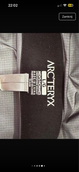 Arcteryx Goretex Alpha AR Kurtka