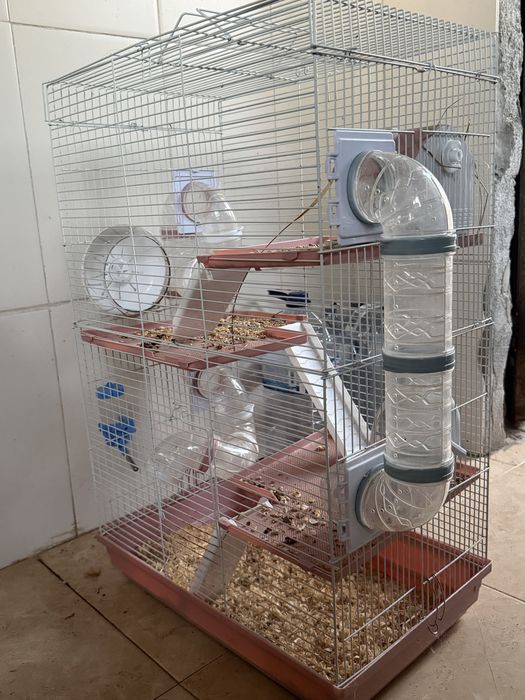 Gaiola grande para hamster/roedores – completa com acessórios