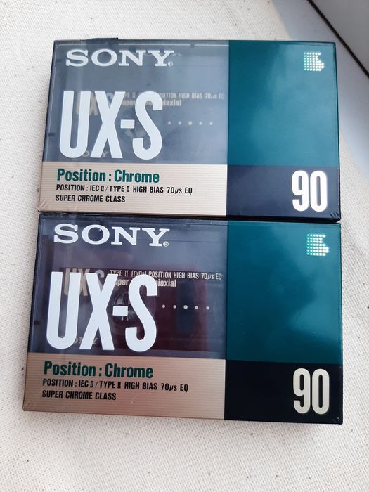 Аудіокасети  Sony  UX-S 90(Tupe ІІ Chrome)-нові запечатані( France)