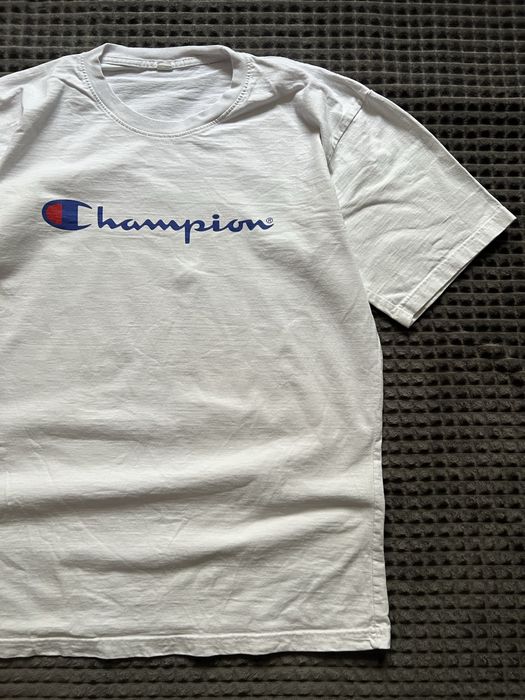 Тишка Champion (L) T-Shirt чоловіча футболка біла тішка літня