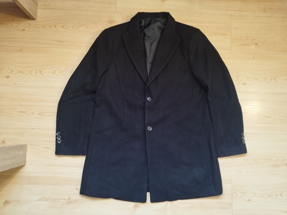 Płaszcz męski z wełną L