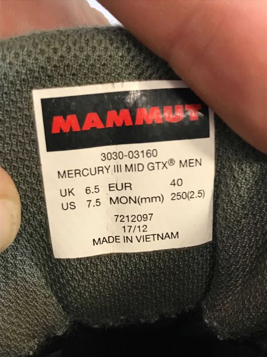 Buty trekkingowe Mammut Mercury III Mid rozm. 40 gore-tex/vibram