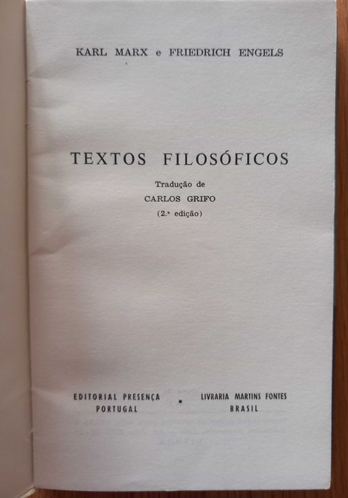 Karl Marx e Friedrich Engels - Textos Filosóficos