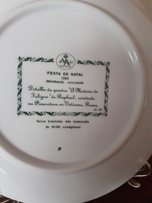 Pratos de natal. Vista Alegre