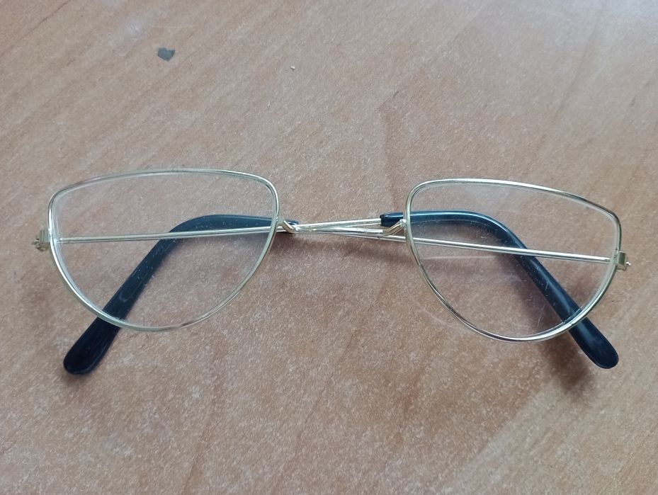 Okulary zerówki złote