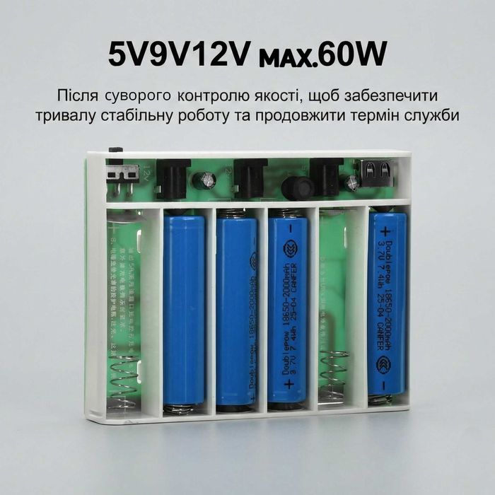 Безперебійник / Міні ДБЖ (UPS) для роутера 5/9/12V. Корпус на 6х18650