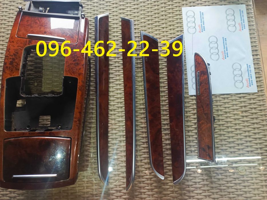 комплект декор дерево Audi a6 c6 Quattro ауді а6с6 світле дерево