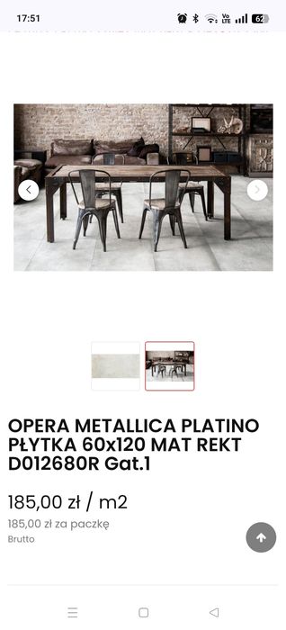 Gres płytki Metallica platino