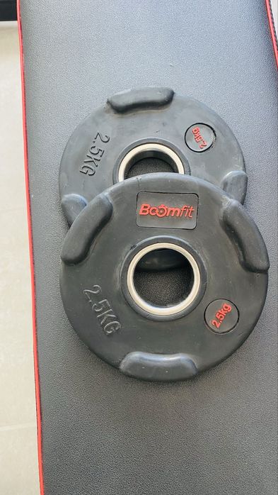 Discos Bumper Olímpicos 10kg, 5kg e 2,5kg