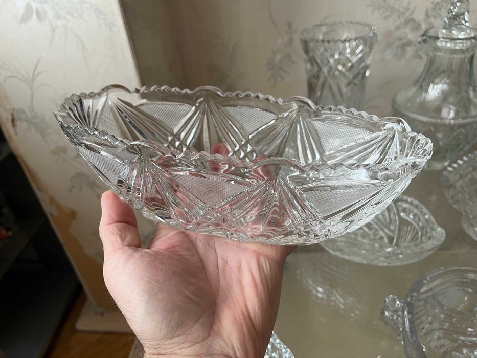 Вазы, салатники, ладьи хрусталь СССР.