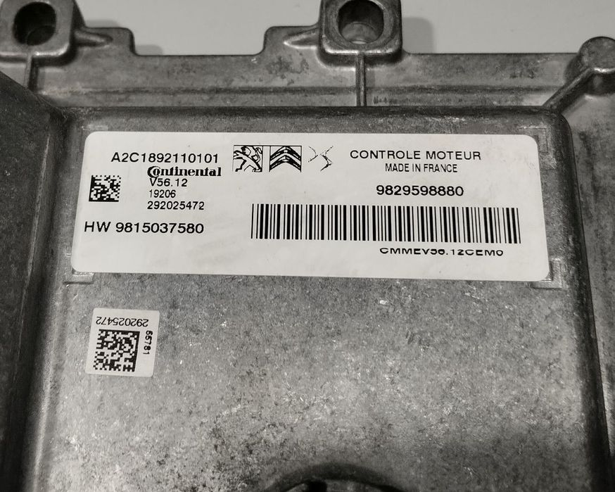 CENTRALINA MOTOR UCE PEUGEOT 208 2019 -A2C1892110101 9829598880 292025472 CMMEV5...