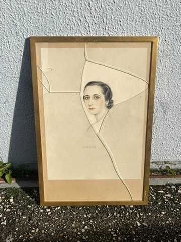 Retrato / desenho a carvão / Christos Simatos