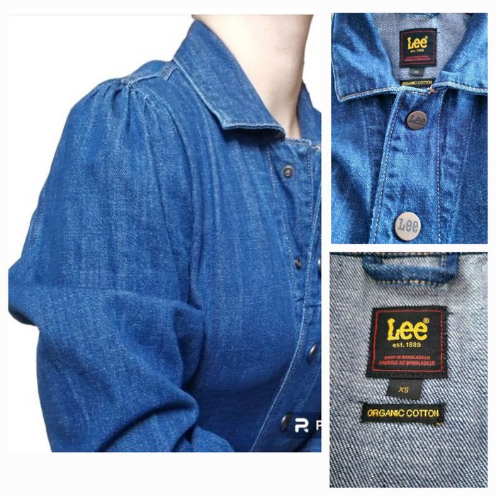 Брючный костюм светло оливковый в полоску джинсовый комбинезон  Lee