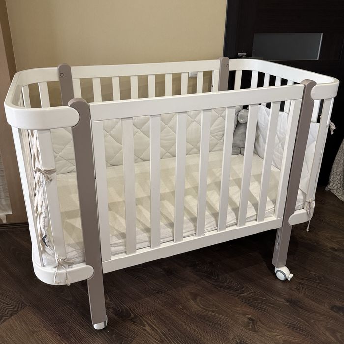 дитяче ліжко Верес Монако+колеса+матрас+постіль+кріплення до ліжка