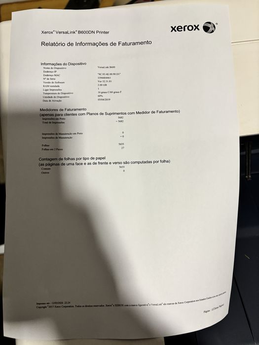Impressora Laser Xerox VersaLink B600
