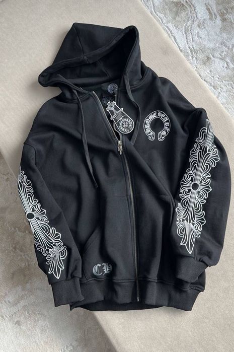 Зіп худі Chrome hearts Преміум Штани Хром Хартс зіпка толстовка