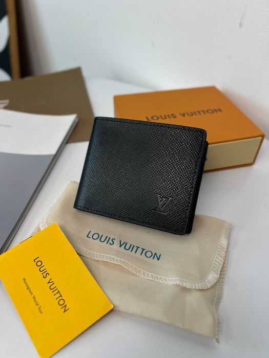 Кошелек Луи Витон черный бумажник Louis Vuitton органайзер LV k315