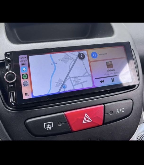Auto Rádio 1DIN Universal 7” Touch CarPlay Sem fios e Android Auto | GPS,Bluetooth,Chamadas,YouTube