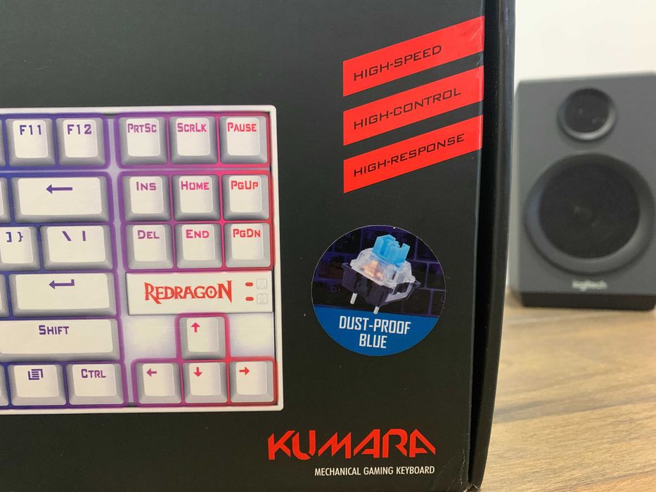Teclado Mecânico REDRAGON KUMARA K552, Branco, Switch AZUL