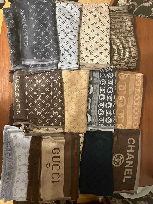 Szalik dwustronny Louis Vuitton Szal Dior Gucci Chusta Premium