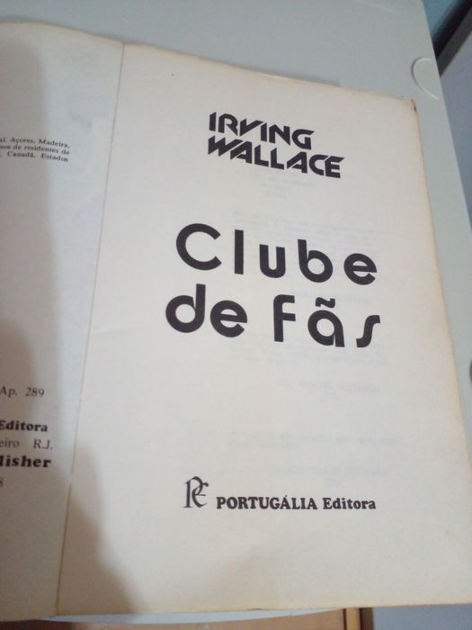 Livro(edição antiga)de Irving Wallace CLUBE DE FANS
