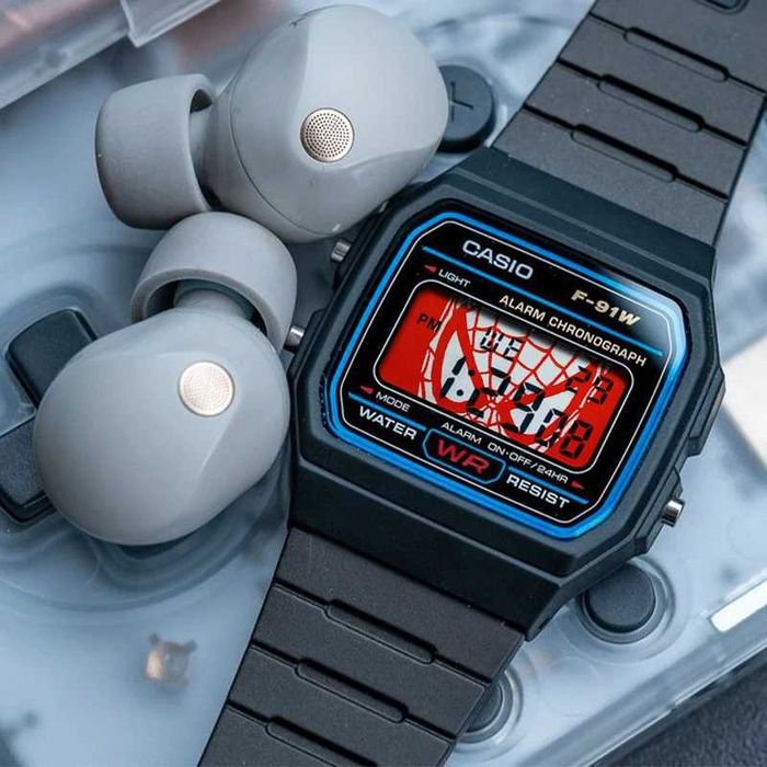Casio F91W Modificado – Edição Homem-Aranha Spiderman, Novo